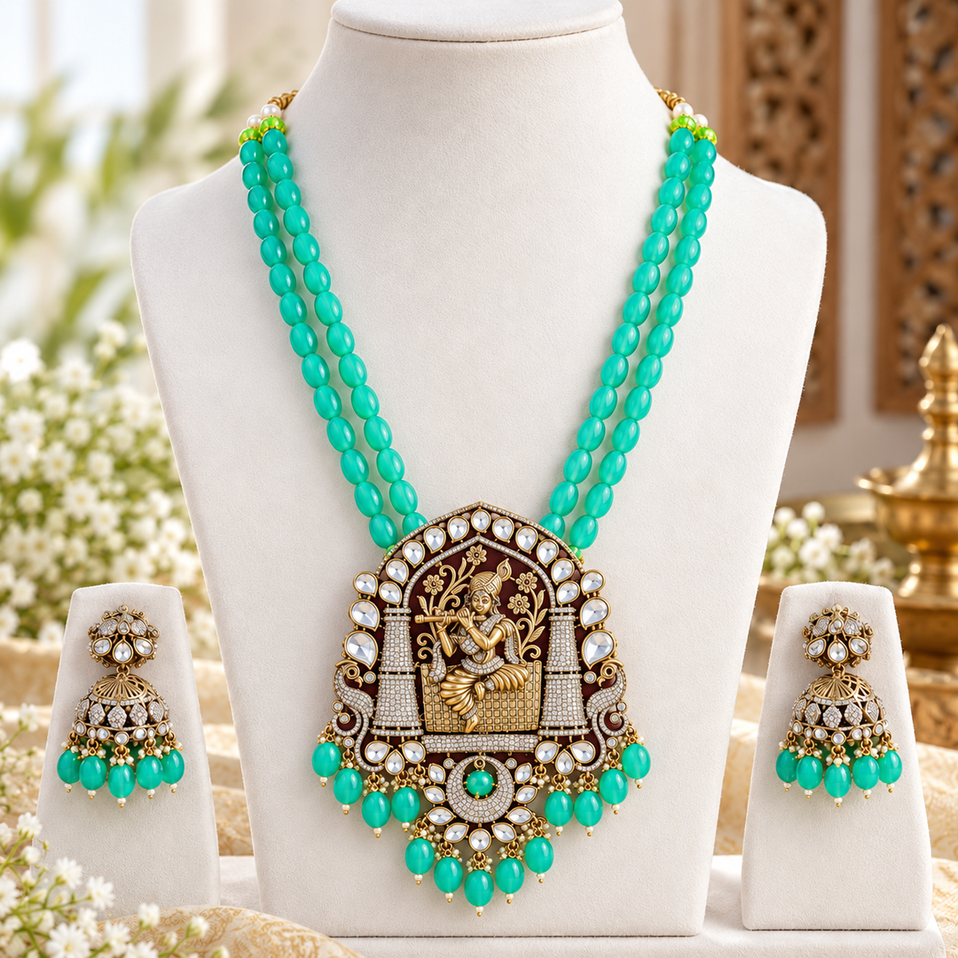 Krishna Vrindavan Victorian AD Pendant