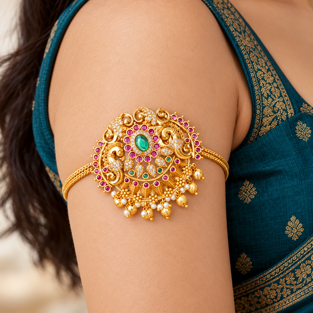 Exquisite Gold Plated Vanki for Bridal Elegance