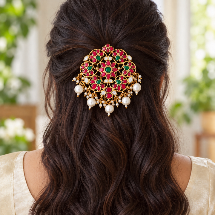 Exquisite Floral Hair Pin for Weddings & Festivals