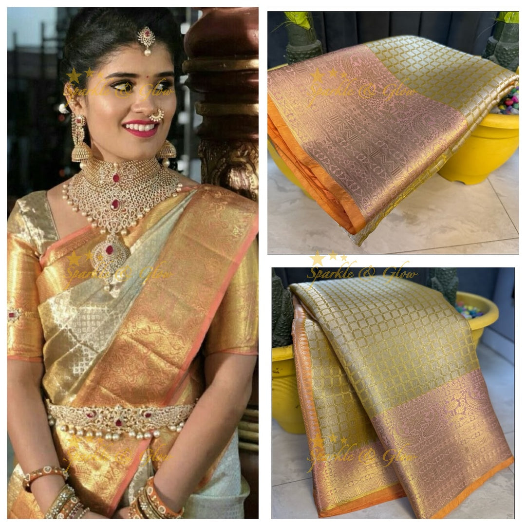 Elegant Tissue Organza Saree for Weddings & Festivals