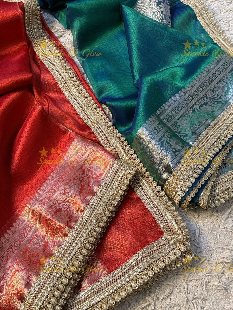 Exquisite Banarasi Tissue Zari Saree for Weddings