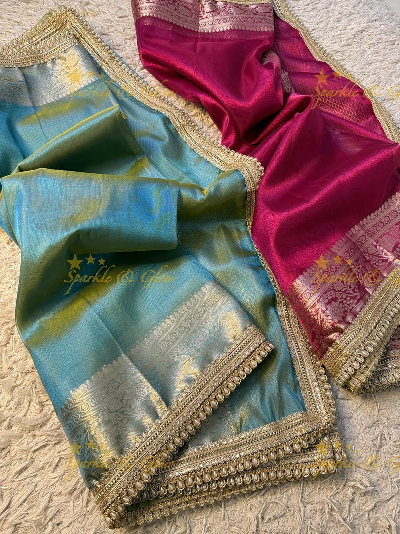 Exquisite Banarasi Tissue Zari Saree for Weddings