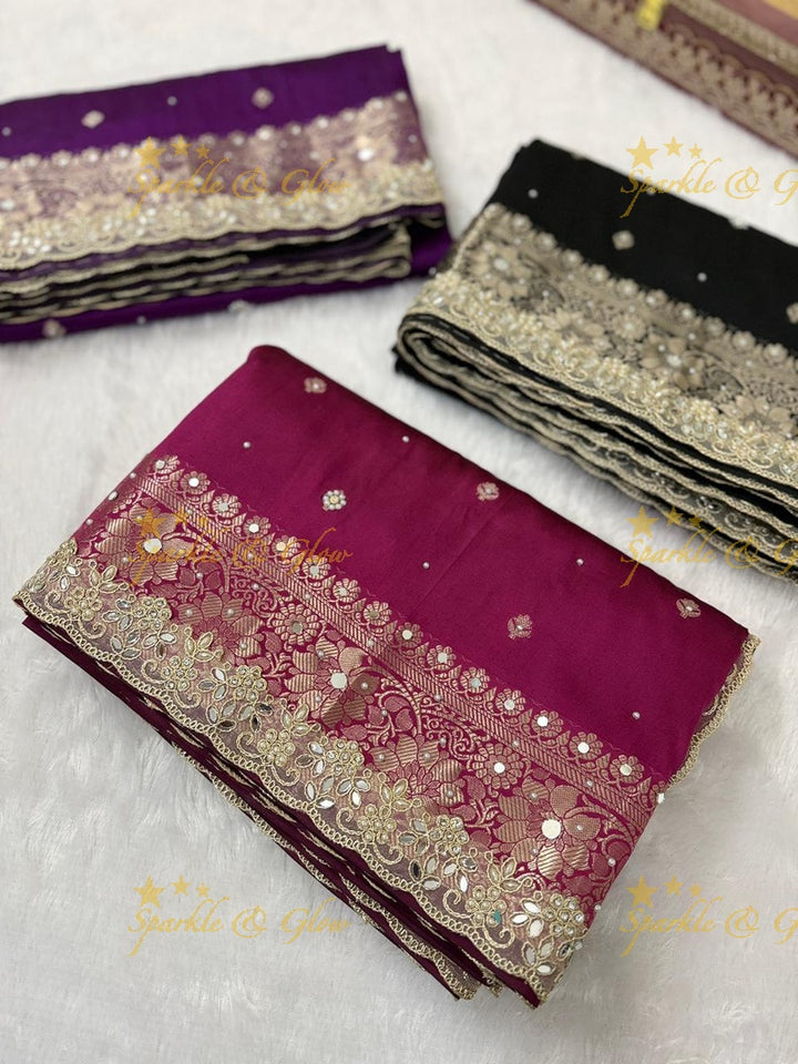 Luxurious Banarasi Semi Katan Silk Designer Saree