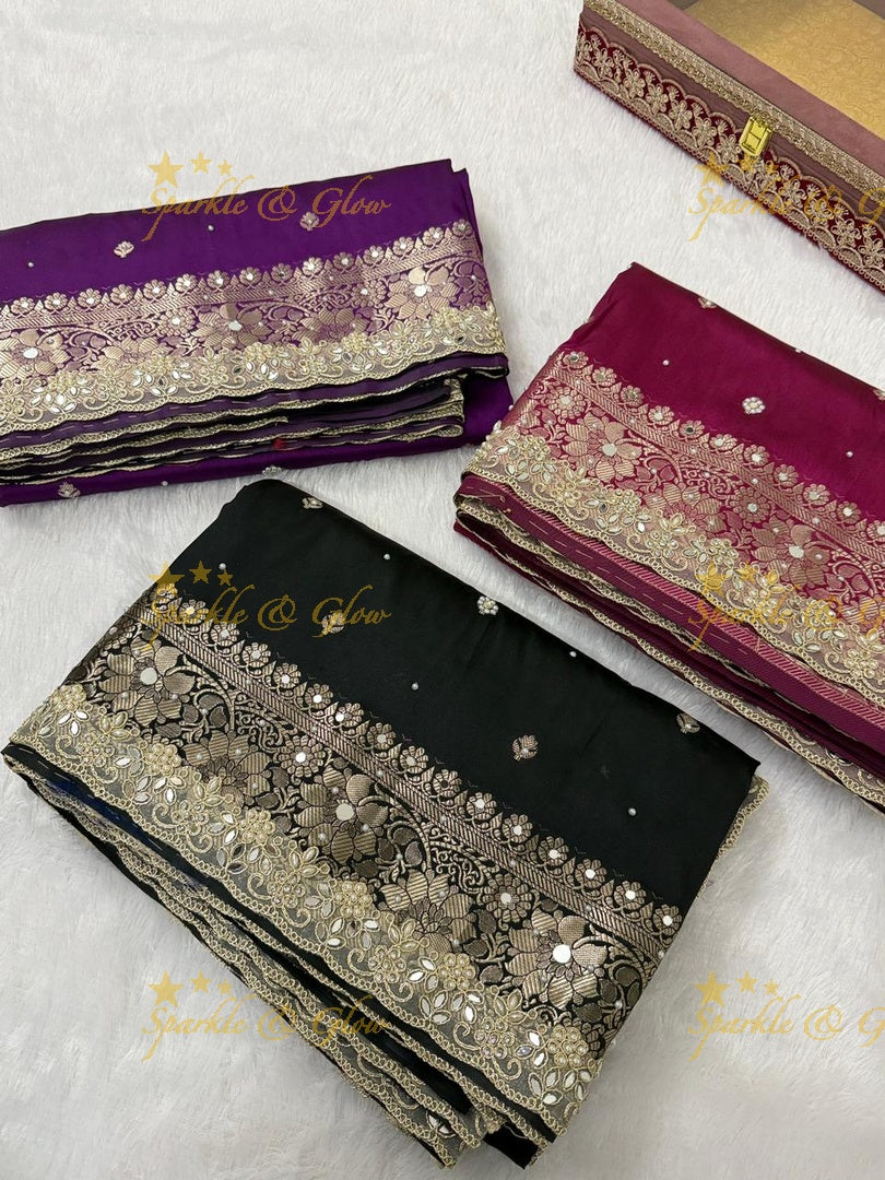 Luxurious Banarasi Semi Katan Silk Designer Saree