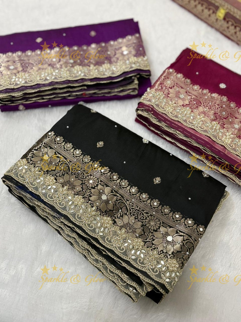 Luxurious Banarasi Semi Katan Silk Designer Saree