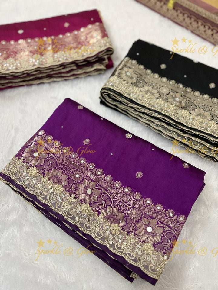 Luxurious Banarasi Semi Katan Silk Designer Saree