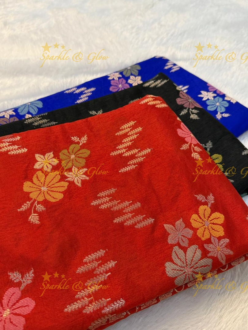 Luxurious Banarasi Silk Saree with Elegant Meena Work