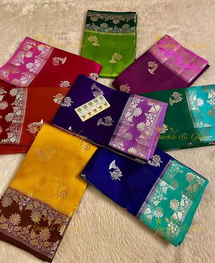 Stunning Banarasi Saree with Zari Border for Weddings