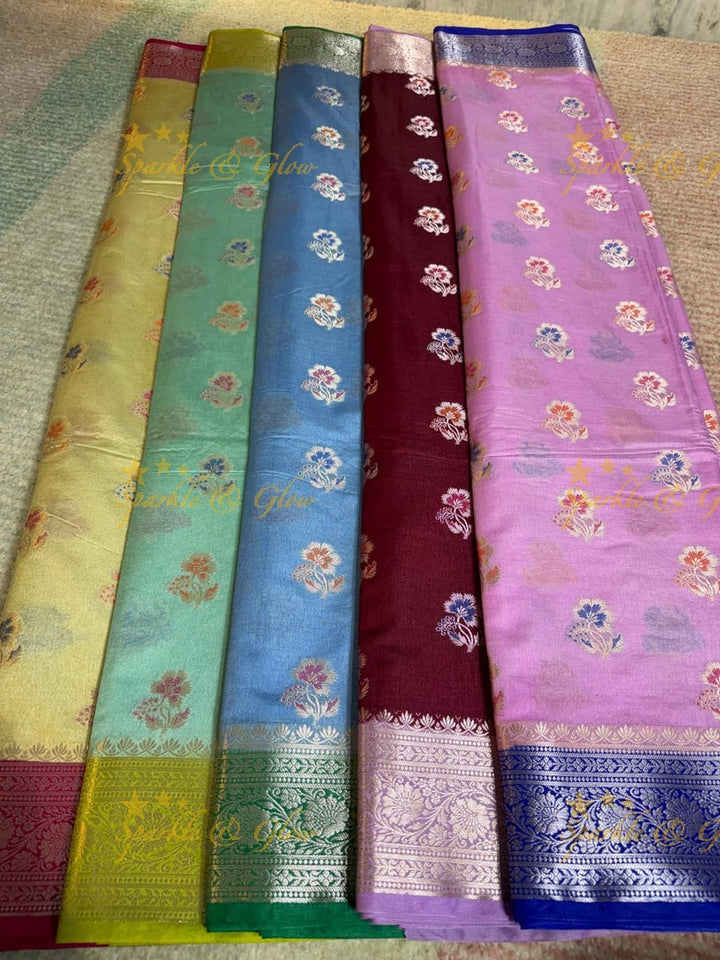 Exquisite Banarasi Silk Saree with Meena Zari Work