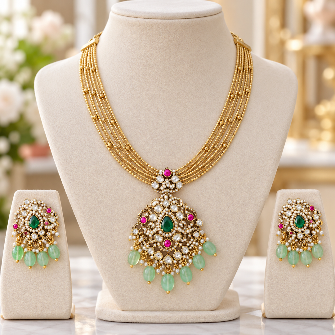 Elegance Redefined: Victorian Necklace & Earrings Set