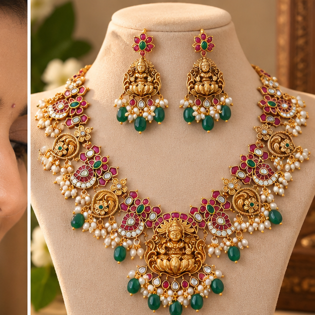 Exquisite Jadau Necklace for Festive and Wedding Glamour
